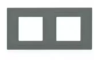 Рамка 2 поста графіт горизонтальна MGU6.004.12