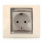 Рамка 1 пост слоновая кость IP44 MGU61.002.25