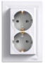 Розетка (2х2К+З) 16A белая EPH9900121