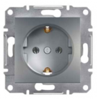 Механізм розетки (2К+З) 16A зі шторками сталь EPH2900262