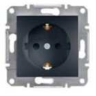 Механізм розетки (2К+З) 16A зі шторками антрацит EPH2900271