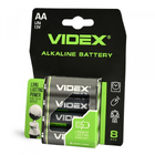 Батарейка лужна Videx LR6/АА 8шт BLISTER CARD