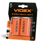 Батарейка сольова VIDEX R20P/D 2шт BLISTER