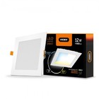 LED світильник з регулюванням кольору, вбудований Квадрат VIDEX 12W 3000-6200K 220V С3