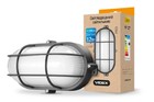 LED світильник (ЖКГ) овальний VIDEX 12W 5000K 220V чорний посилений