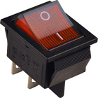 KCD2-201N R/B Перемикач 1 клав.  з підсвічуванням 12 V AC/DC червоний