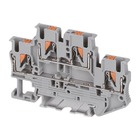 Клема пружинна на Din-рейку двоярусна FJ7-2.5K, сіра TAKEL