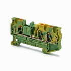 Клема пружинна на Din-рейку &quot;земля&quot; FJ7-4/D3, жовто-зелена TAKEL