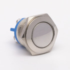 Кнопка металева КНМ-16-F10(S) 1NO плоска (гвинтове з'єднання) TAKEL