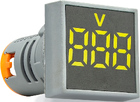 Квадратний цифровий вимірювач напруги ED16-22FVD 30-500В АС (жовтий)