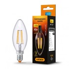 LED лампа VIDEX C37F 4W E14 3000K 220V