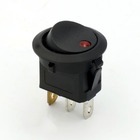 Перемикач клавішний КП-18и 12В, червоний TAKEL