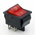 Перемикач клавішний КП-2 ст 220В, червоний LEE
