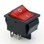 Перемикач клавішний КП-2 ст 220В, червоний LEE