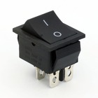 Перемикач клавішний КП-2 ст 220В, чорний LEE