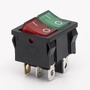Перемикач клавішний КП-27и 220В, червоний/зелений