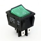 Перемикач клавішний КП-2и 220В 30А, зелений TAKEL