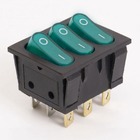 Перемикач клавішний КП-55и 230В, зел/зел/зел TAKEL