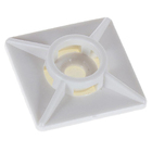 Площадка для кріплення хомутів з клейовою основою біла 28х28мм (100 шт) RELIANCE