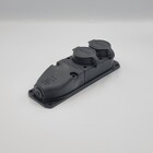 Розетка каучукова двомісна RSB чорна 2Р+РЕ IP44 TAKEL