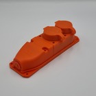 Розетка каучукова двомісна RSO помаранчева 2Р+РЕ IP44 TAKEL