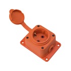 Розетка каучукова стаціонарна 1KMP-O 2Р+РЕ 16А IP44 помаранчева