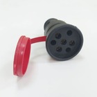 Розетка каучукова з захисною кришкою переносна К413 3Р+РЕ IP44, 25А 380В TAKEL