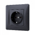 Розетка одинарна із заземленням чорний графіт VIDEX BINERA