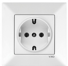 Розетка прих. 1 з з/к білий Meridian Vi-Ko (шт.)