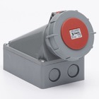 Розетка стаціонарна зовнішня 1342 63А 380В 3Р+Е IP67 Argent TAKEL