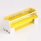 Шина нульова на Din-рейку в пластиковому корпусі 2х15 125А, жовтий TAKEL