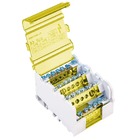 Шина нульова на Din-рейку в пластиковому корпусі 4х7 125А, жовтий TAKEL