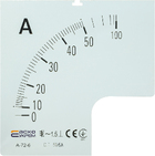 Шкала 50/5А  до амперметра А-72-6