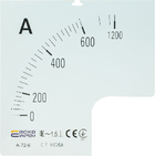 Шкала 600/5А до амперметра А-72-6