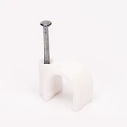 Скоба (кліпса) кабельна кругла R-10 біла (100шт) TAKEL