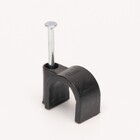 Скоба (кліпса) кабельна кругла R-14 чорна (100шт) TAKEL