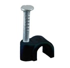 Скоба (кліпса) кабельна кругла R-3,5 чорна (100шт) TAKEL