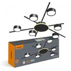 Світильник VIDEX під лампу 6xGX53 накладний з підсвіткою чорний VL-SPF22B-BB