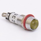 Світлодіодний індикатор металевий AD22C-8 24v AС/DС, жовтий