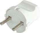 Вилка побутова e.plug.001.10, без з/к, 10А біла