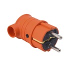 Вилка каучукова кутова AKEF-O 2Р+РЕ 16А IP44  помаранчева