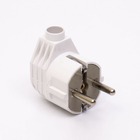 Вилка кутова з з/к 222 16A, білий TAKEL