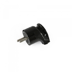 Вилка мережева з/з кутова 16А чорна TITANUM STANDARD