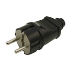 Вилка пряма з з/к 201M 16A, чорний TAKEL