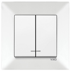 Вимикач прих. 2 з підсв. білий Meridian Vi-Ko (шт.)
